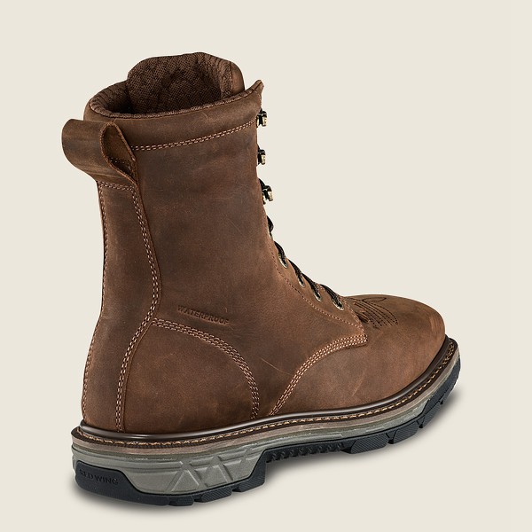 Red Wing Mens Safety Boots - Rio Flex - 8-inch Waterproof Toe - Brown - AWB158936